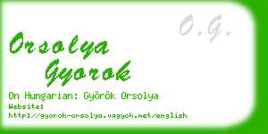 orsolya gyorok business card