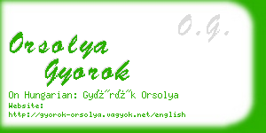 orsolya gyorok business card